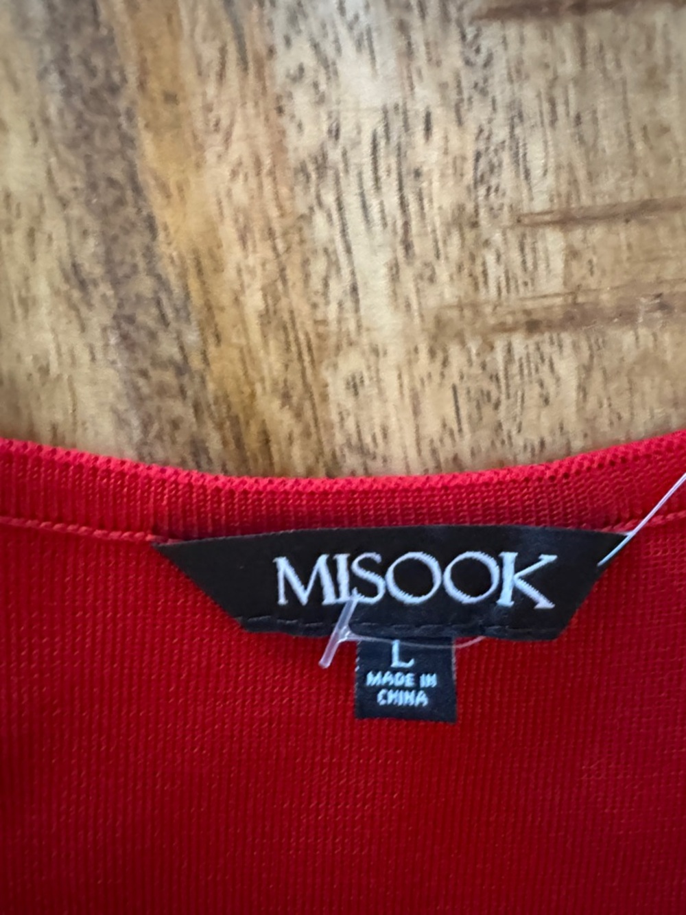 Misook Bright Red Sleeveless Knit Tank with Rhinestone gems EUC vintage large - Picture 6 of 7